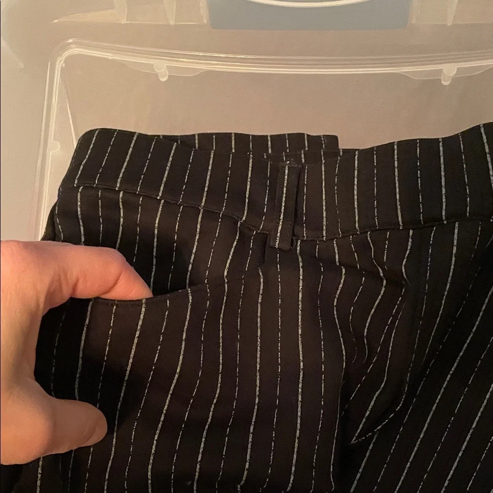 Grace & Lace Black Striped Women's Pants - Picture 4 of 4